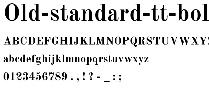 Old Standard TT Bold font