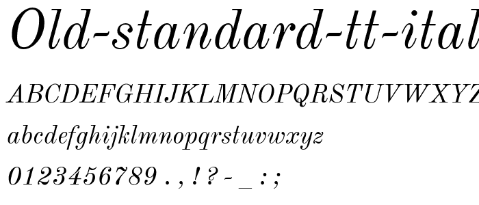 Old Standard TT Italic font