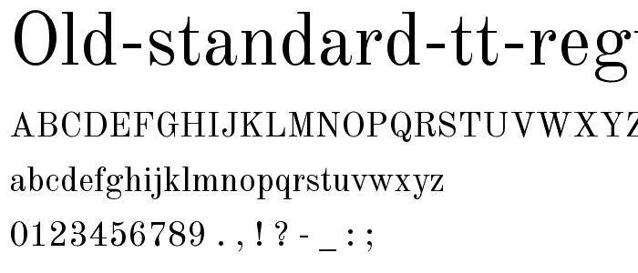 Old Standard TT Regular font