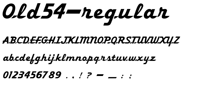 Old54 Regular font
