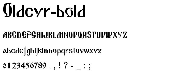 OldCyr Bold font