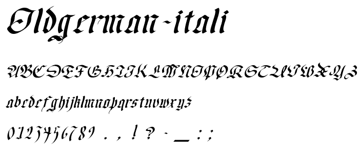 OldGerman Itali font