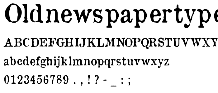 OldNewspaperTypes font
