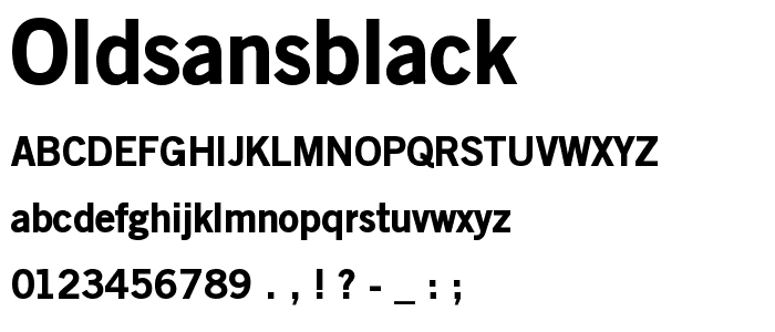 OldSansBlack font