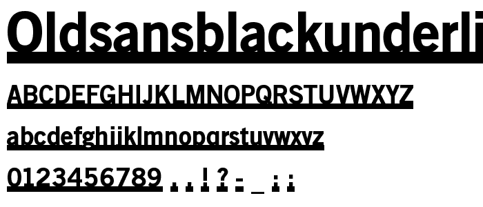 OldSansBlackUnderline font