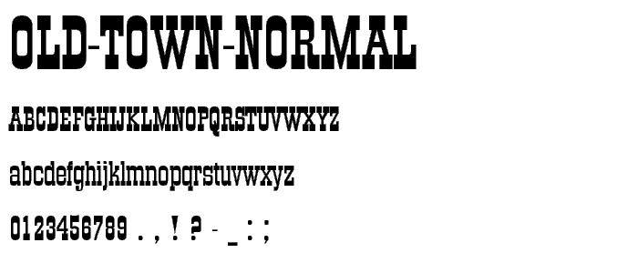Old-Town-Normal font