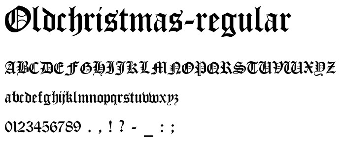 Oldchristmas Regular font