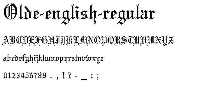 Olde English Regular font