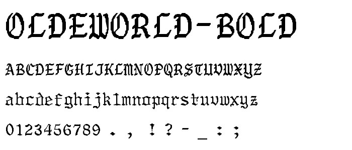 OldeWorld-Bold font