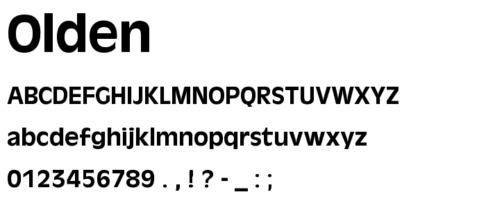 Olden font