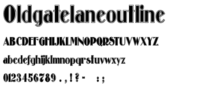 OldgateLaneOutline font