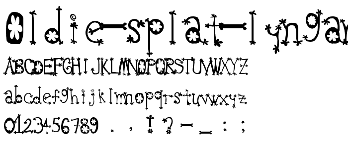 Oldie Splat Lyngam font