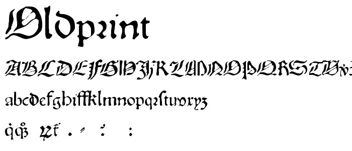Oldprint font