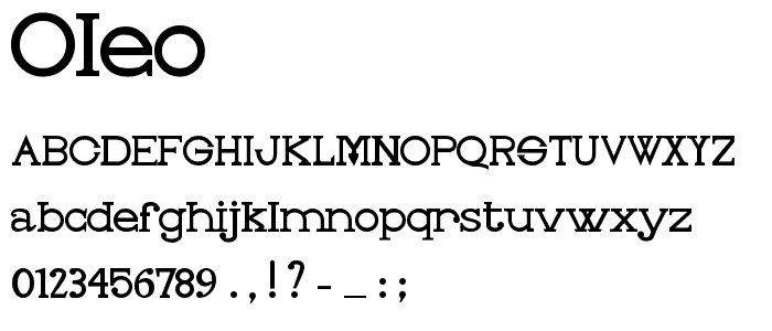 Oleo font