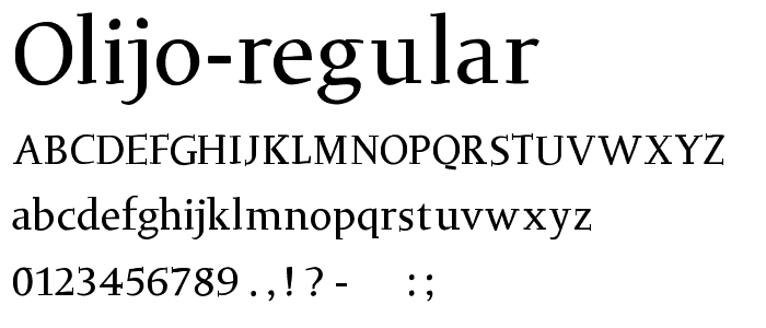 OliJo-Regular font