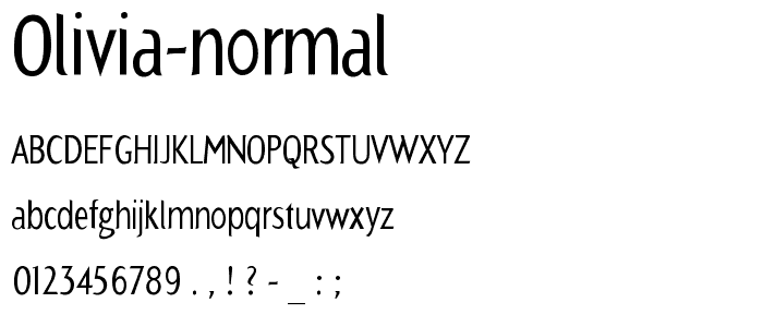 Olivia-Normal font
