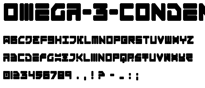 Omega 3 Condensed font