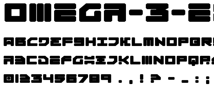 Omega 3 Expanded font