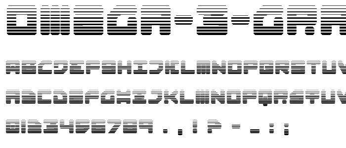 Omega 3 Gradient font