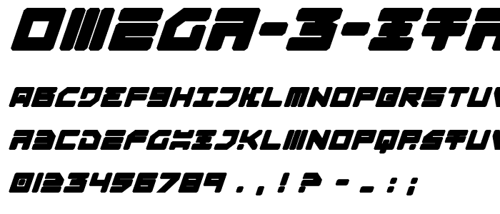 Omega 3 Italic font
