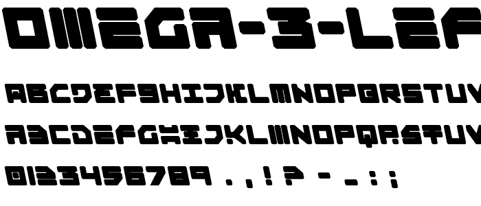 Omega 3 Leftalic font