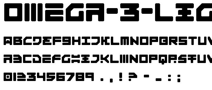 Omega 3 Light font