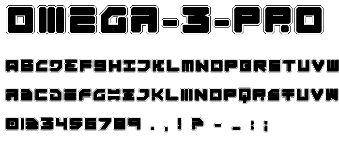 Omega 3 Pro font