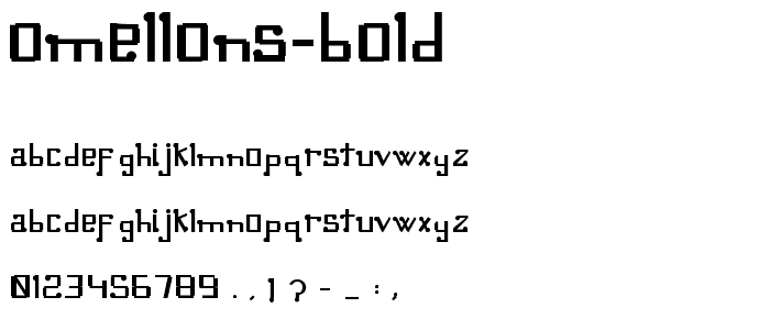 Omellons Bold font