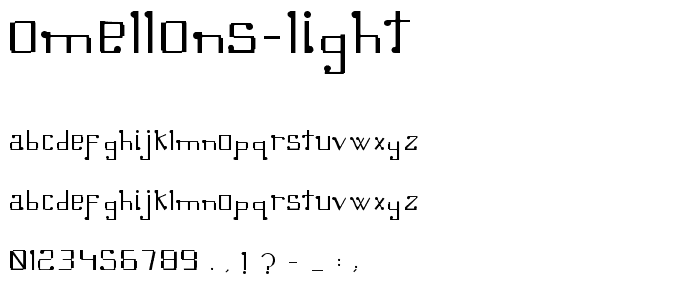 Omellons Light font