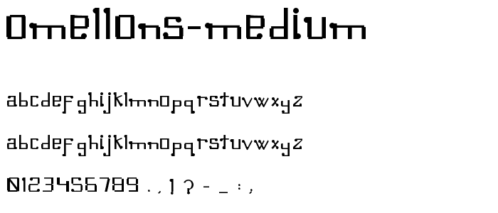 Omellons Medium font