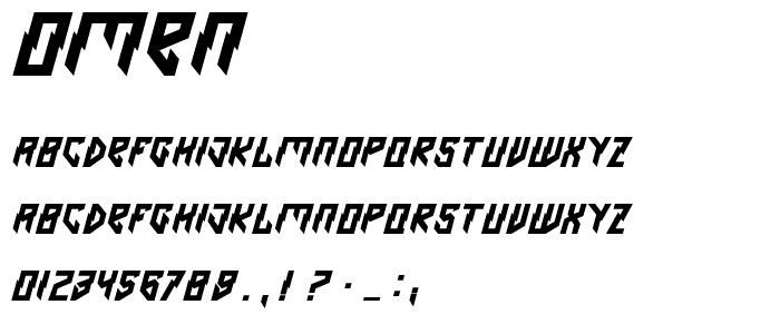 Omen font