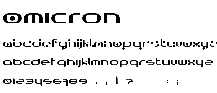Omicron font
