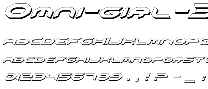 Omni Girl 3D Italic font