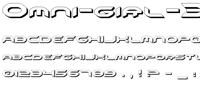 Omni Girl 3D font