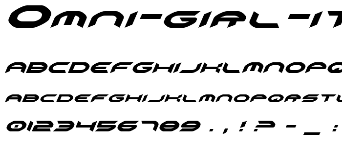 Omni Girl Italic font