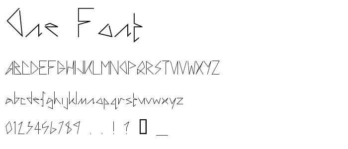 One font