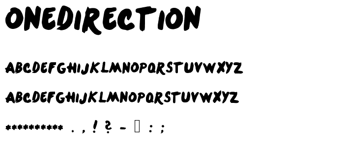 OneDirection font
