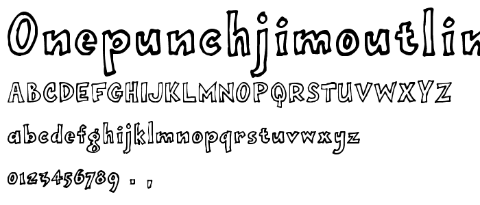 OnepunchJimoutline font