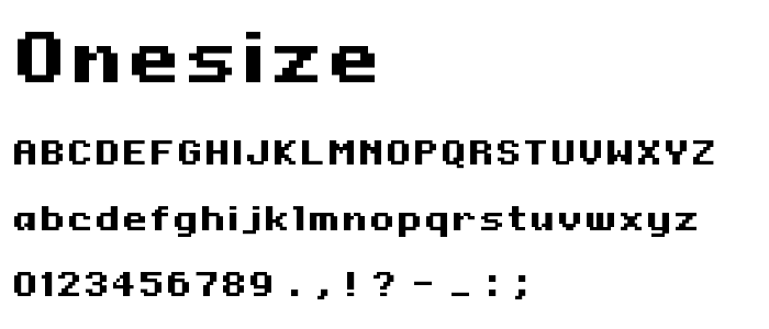 Onesize font