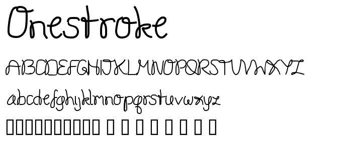 Onestroke font