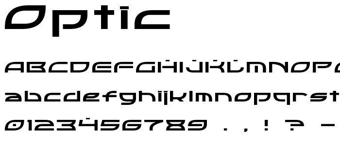 OpTic font