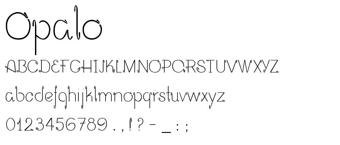 Opalo font