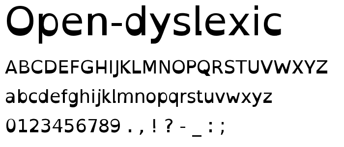 Open-Dyslexic font