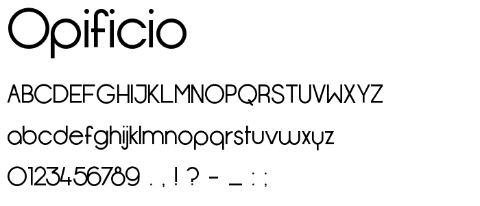 Opificio font