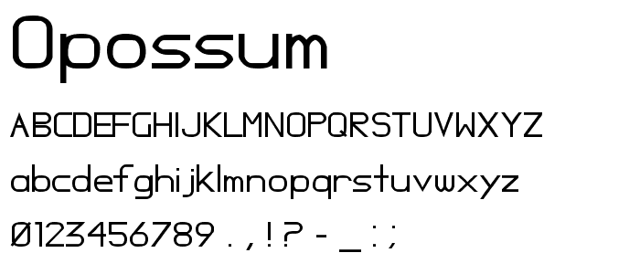 Opossum font