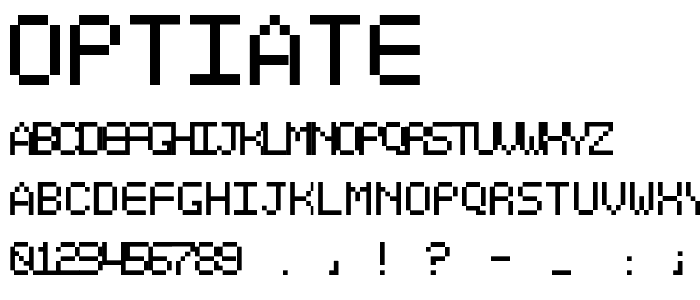 Optiate font