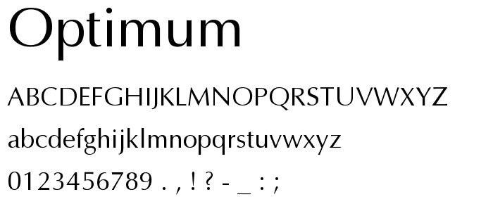 Optimum font