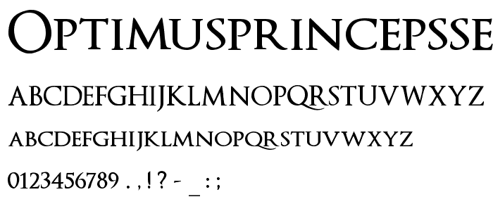 OptimusPrincepsSemiBold font