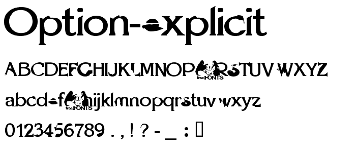 Option Explicit font