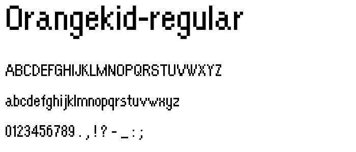 OrangeKid Regular font